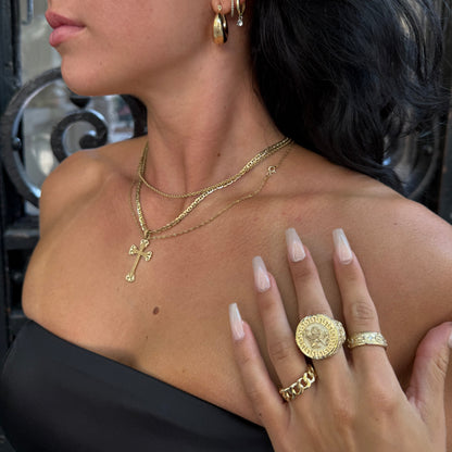 14k Solid Gold Band, Fleur De Lis Ring, Lab Grown Diamonds