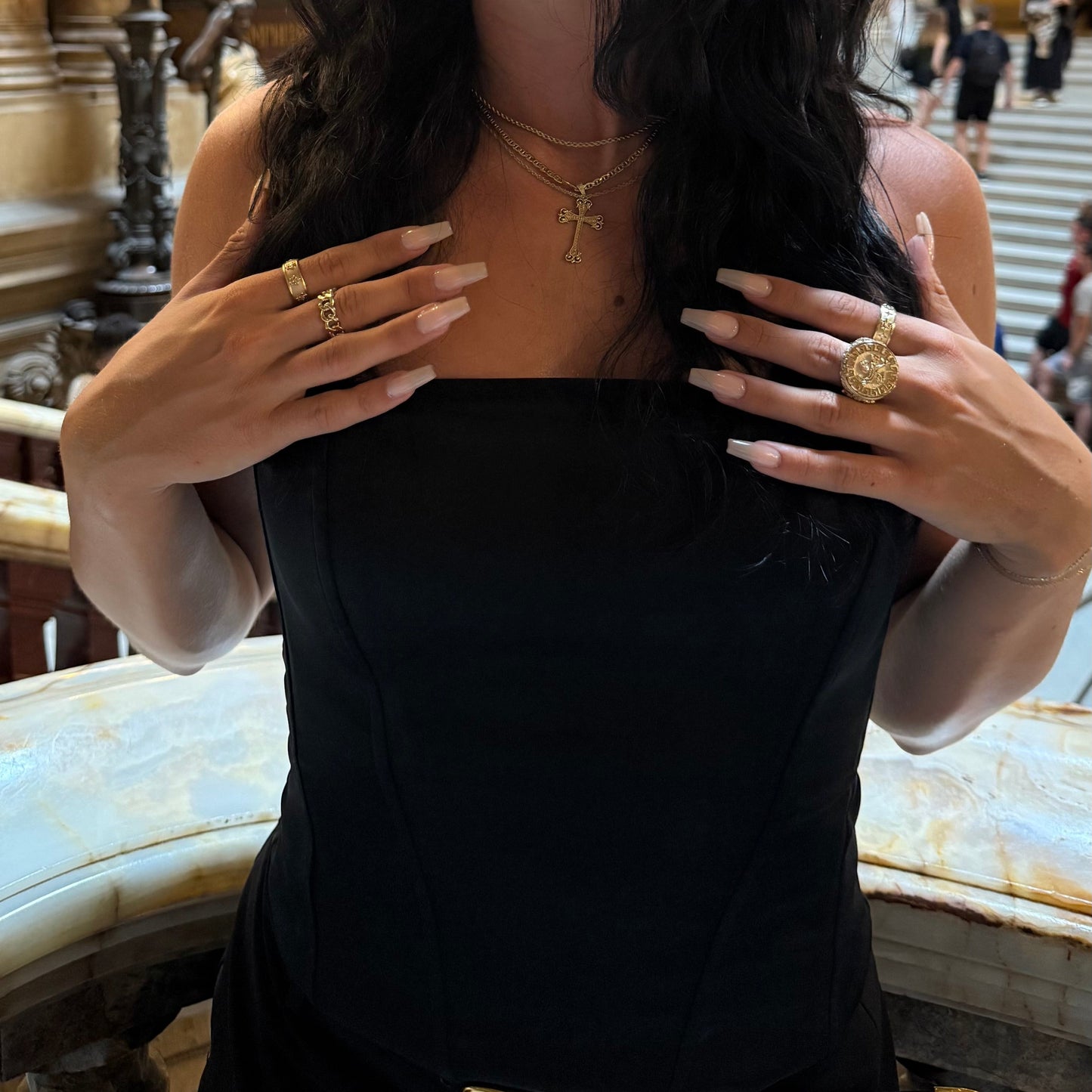 14k Gold, Cuban Link Ring