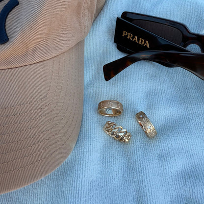 14k Gold, Cuban Link Ring