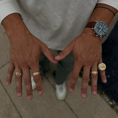 14k Solid Gold Band, Fleur De Lis Ring, Lab Grown Diamonds